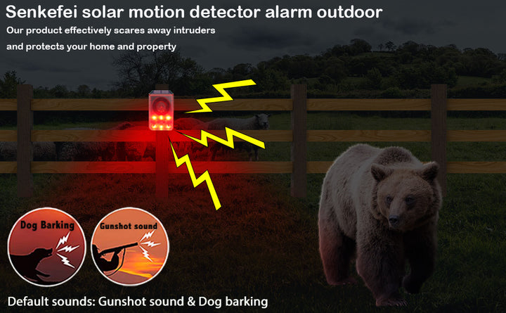 Alarma de Sensor de Movimiento Solar para Exteriores -