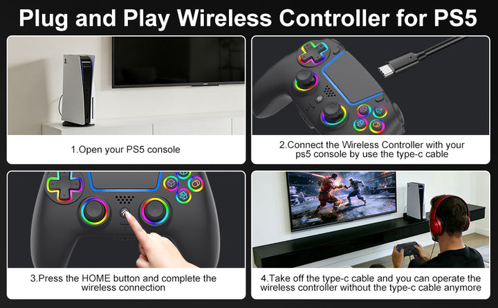 ADHJIE Controlador inalámbrico para PS5 controlador