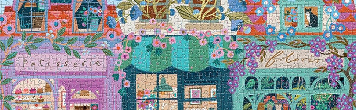Galison Open for Blossoms - Rompecabezas de 1000 piezas con hermosas obras de arte de un escaparate adornado con flores florecientes