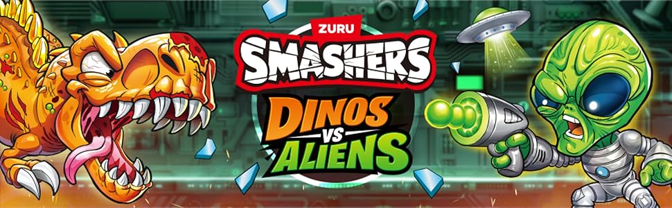 Smashers Dino vs Aliens Planet - Paquete de 2 por ZURU -