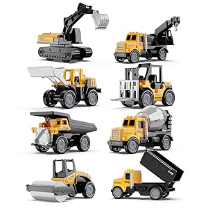 HONGTUO Mini vehículos de construcción de aleación juego