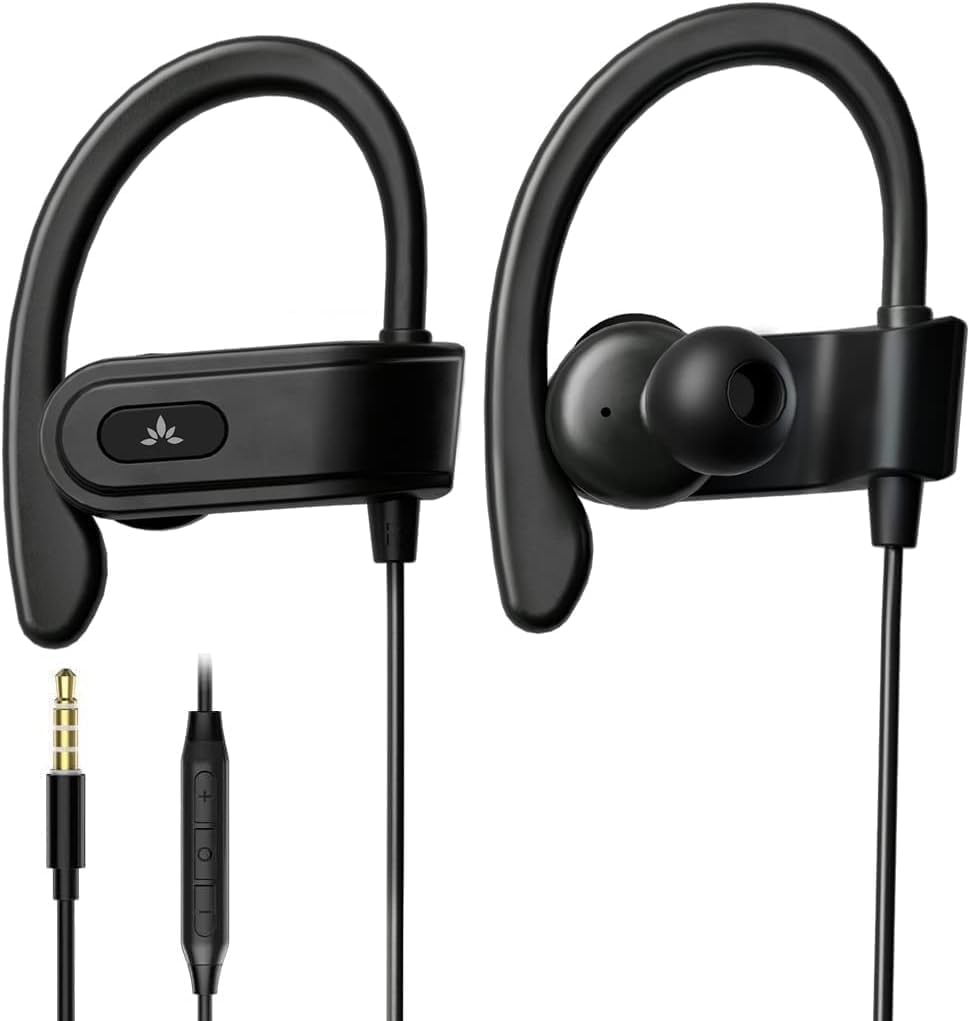 Avantree E171 - Auriculares con cable AUX de 3.5mm con micrófono y...