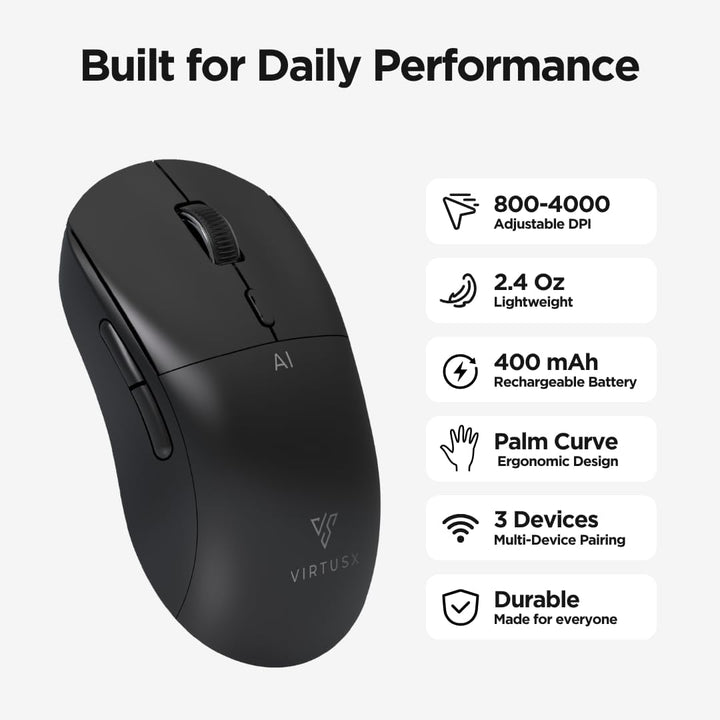 Virtusx Jethro AI Mouse - Grabadora de voz y audio para conferencia...