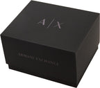 A|X Armani Exchange Reloj de vestir cronógrafo para hombre con correa de acero inoxidable, silicona o cuero