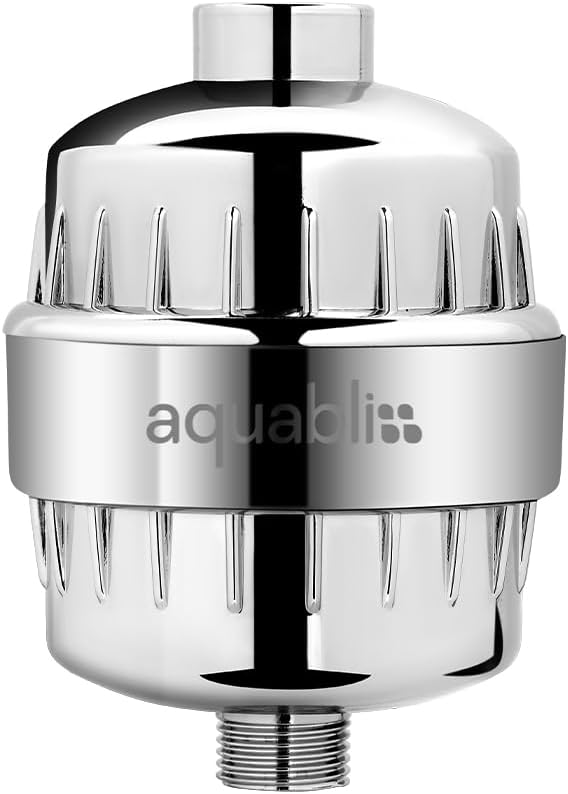 AquaBliss - Cromo (SF100)- Filtro revitalizador de alto rendimiento para la ducha - Reduce la piel seca con picazón, la caspa, el eccema y mejora drásticamente el estado de la piel, el cabello y las uñas