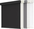 AOSKY Persianas enrollables opacas sin cordones para ventanas, persianas de parada libre con cenefa, tela aislante térmica, protección UV, persianas de tejido natural para el hogar y la oficina (34