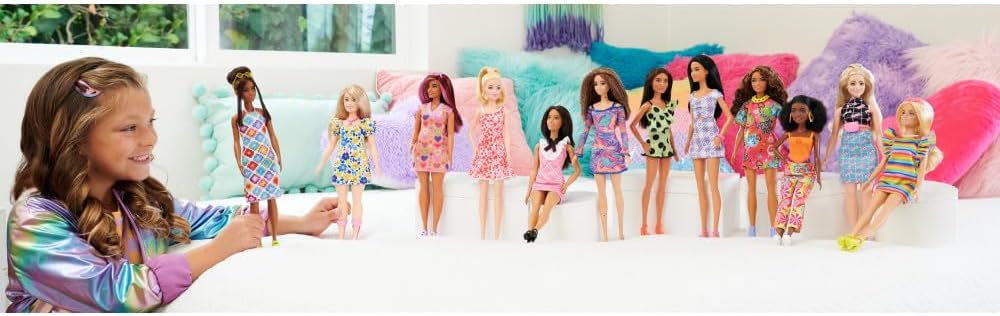 Muñeca Barbie Fashionistas #202, con curvas y cabello rubio, con at...