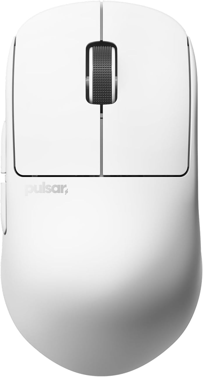 Pulsar Gaming Gears - Mouse inalámbrico para juegos Crazylight X2H, ultraligero, 1.30 onzas, interruptor óptico, 32 000 DPI, 750 IPS, sensor XS-1, compatible con 8 K (blanco Uyuni)
