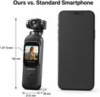 Kaysunlink Cámara de vlogging 1080P con lente giratoria de 270°, cámara de bolsillo POV de mano con pantalla táctil y WIFI, 5 horas de potencia, videocámara de grabación con un botón con tarjeta de 64
