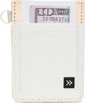 Thread Wallets Cartera con tarjetero de cuero minimalista ultradelgada (blanco hueso)
