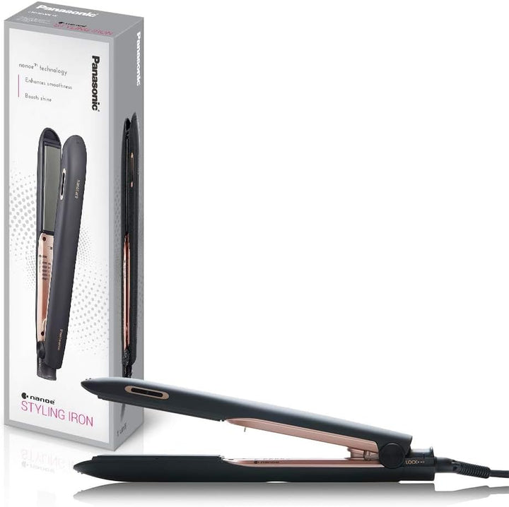 Panasonic Nanoe EH-HS99-K - Plancha plana para cabello sano y brill...