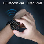Reloj inteligente para hombre para Android iOS, llamadas Bluetooth, chat de voz con monitor de frecuencia cardíaca/sueño, monitor de fitness, pantalla táctil completa de 1.3 pulgadas, IP67