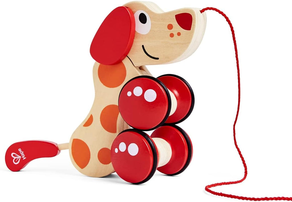 Hape Walk-A-Long Puppy Juguete de Arrastre de Madera