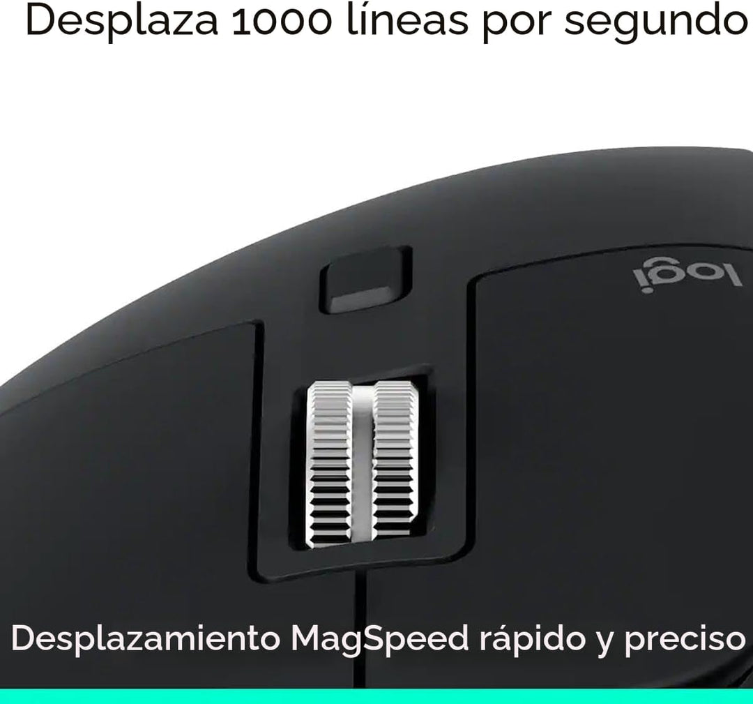Logitech MX Master 3S - Mouse inalámbrico de rendimiento con despla...