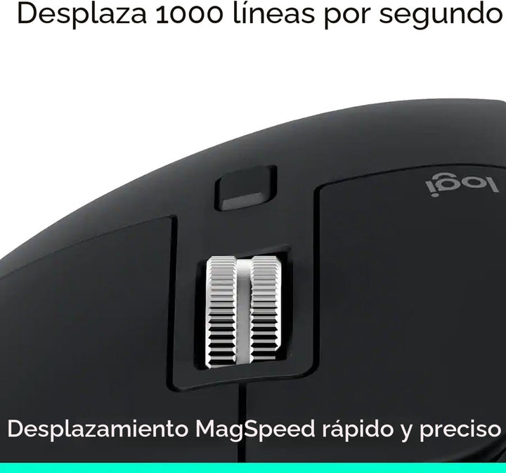 Logitech MX Master 3S - Mouse inalámbrico de rendimiento con despla...