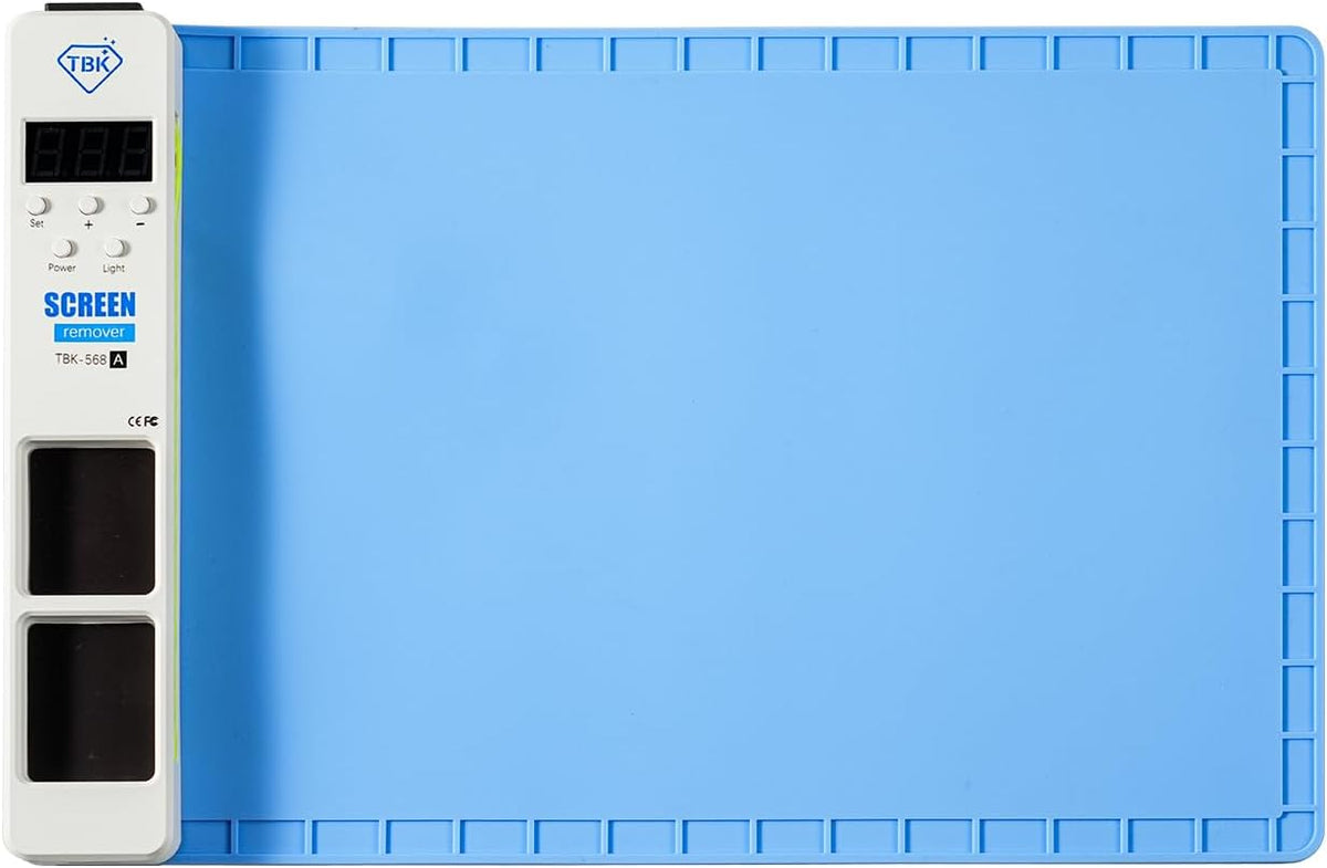 TBK Almohadilla térmica 568A compatible con iPad iPhone Smartphone Alfombrilla térmica para teléfono celular, tableta y herramienta de reparación de separador de pantalla LCD (azul)