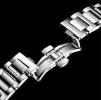 BESTKANG Reloj octogonal de acero inoxidable para hombre, reloj de cuarzo luminoso, reloj de pulsera de negocios