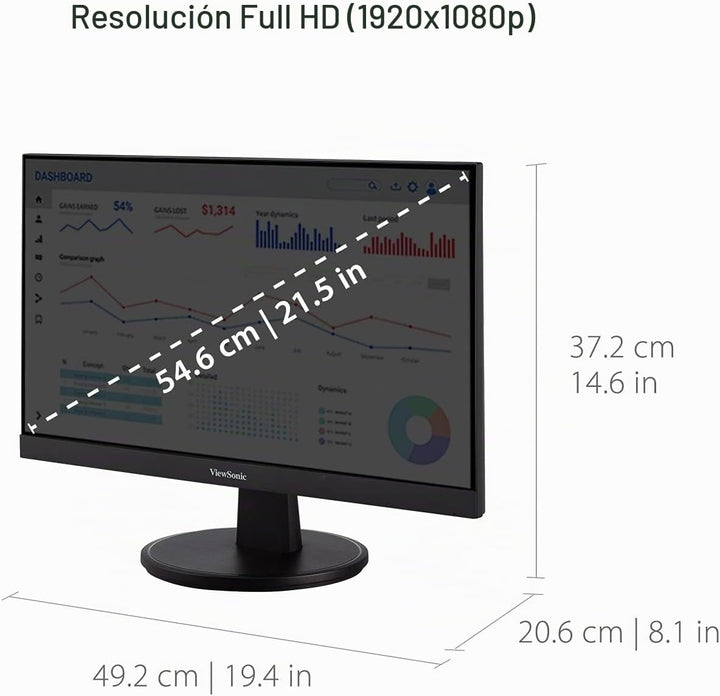 ViewSonic VA2247-MH Monitor de 22 pulgadas Full HD 1080p con 100Hz,...