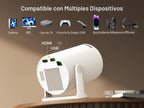 [Aplicaciones integradas y actualizadas en 2025] Mini proyector con...
