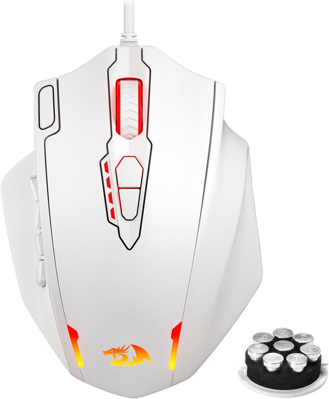 Redragon M908 Impact RGB LED MMO Mouse para juegos con 12 botones l...