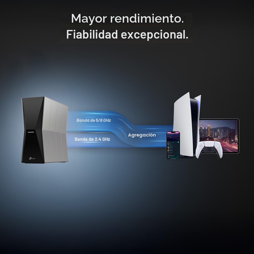 TP-Link Tri-Band BE18000 WiFi 7 Router Archer BE770 | Puertos Multi...