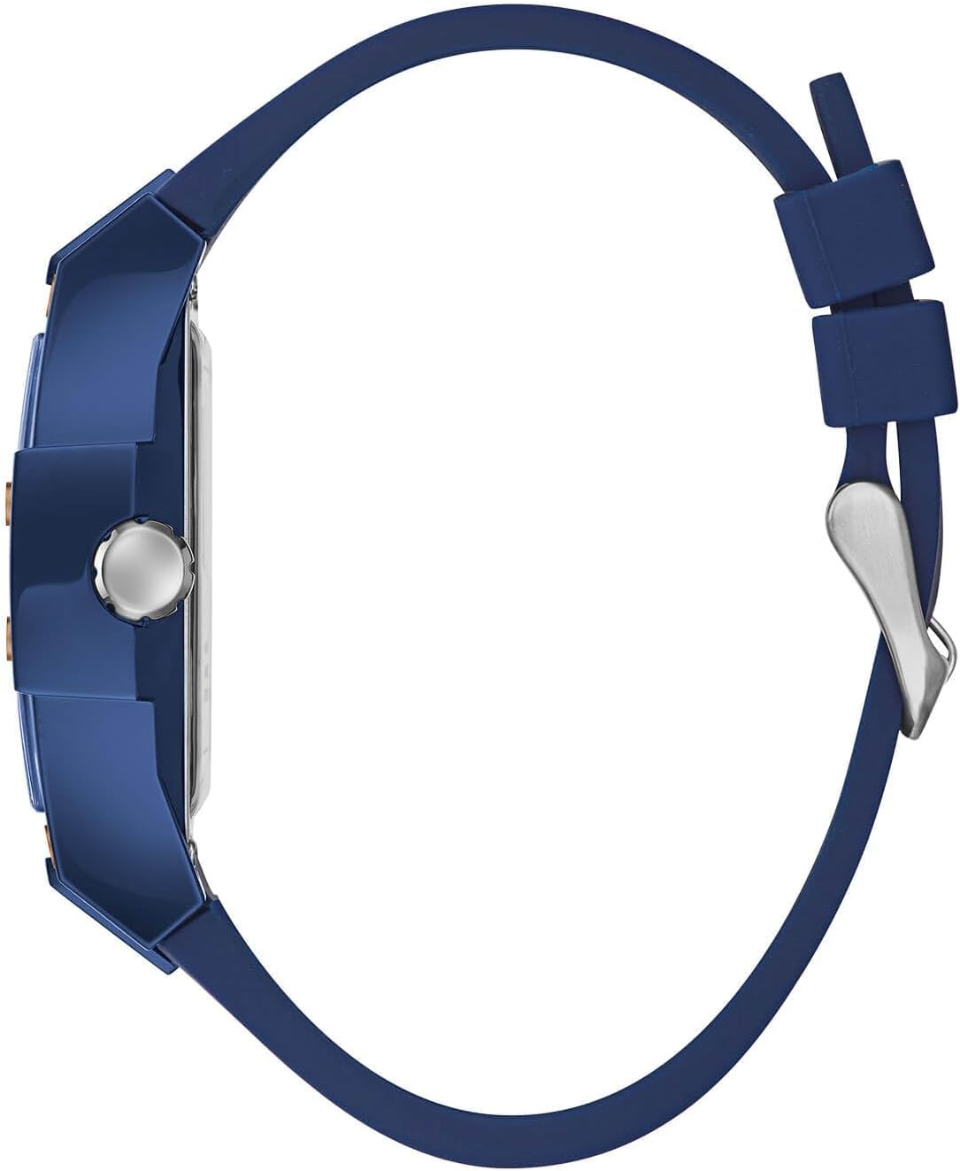 GUESS Serie GW0G para hombre | Reloj de tendencia analógica | Caja de policarbonato | Pulsera de silicona | Resistencia al agua 50M