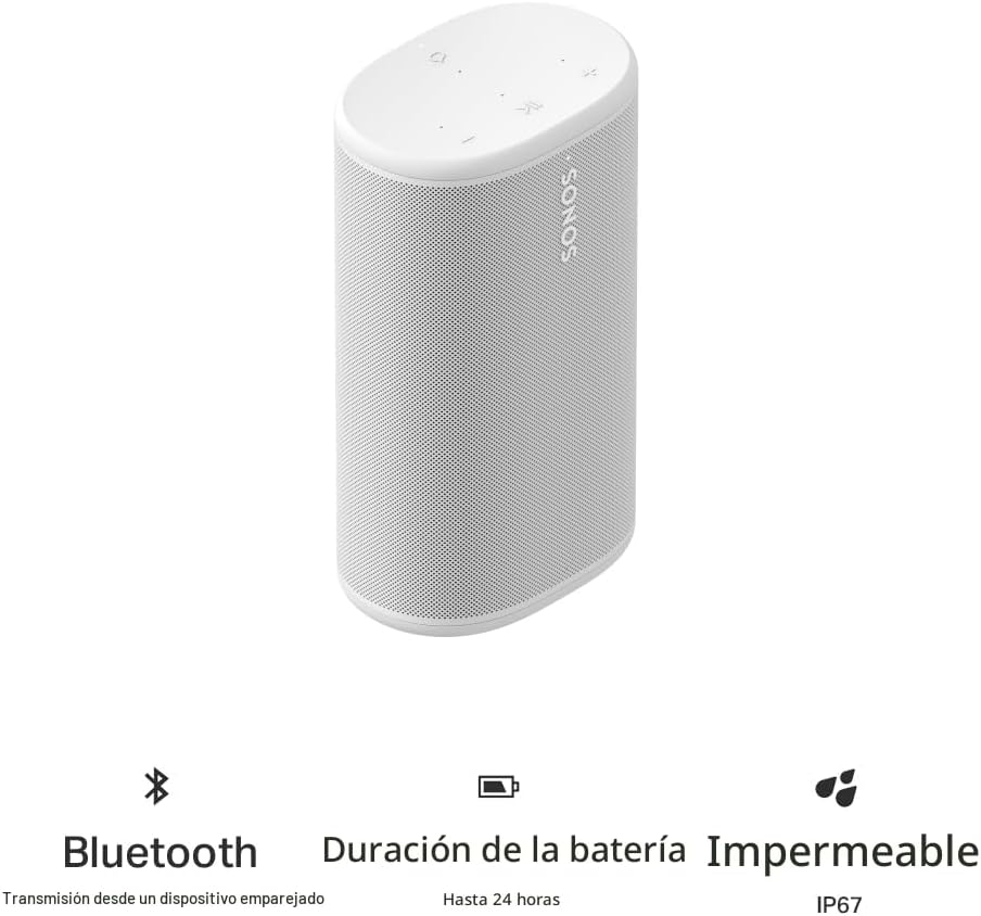 Sonos Play - Altavoz Bluetooth portátil con WiFi, Alexa, batería de...