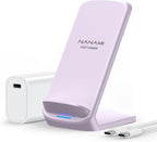 Cargador rápido NANAMI, soporte de carga inalámbrico máximo de 15 W con adaptador PD20W