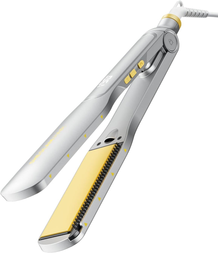 SHEGLAM Plancha de pelo de 1.5 pulgadas, alisadora y rizadora con p...