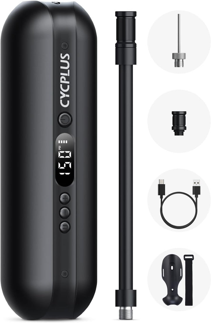 CYCPLUS Electric Air Compressor Portable Bicycle Pump Car Tire Infl...