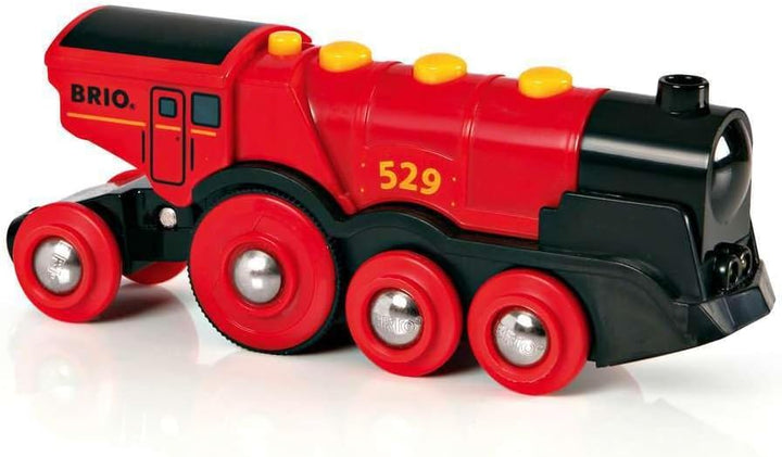 Locomotora Brio de acción potente, de color rojo
