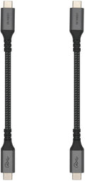 Cable USB4 extra corto de 6 pulgadas, 40 Gbps, soporta carga de 100 W (20 V, 5 A), compatible con Thunderbolt 3 y USB-C (paquete de 2)