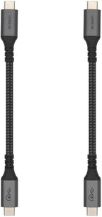Cable USB4 extra corto de 6 pulgadas, 40 Gbps, soporta carga de 100 W (20 V, 5 A), compatible con Thunderbolt 3 y USB-C (paquete de 2)