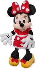 Disney Store Vestido rojo oficial de Minnie Mouse, juguete mediano suave para niños, personaje de peluche con textura mullida y detalles bordados, peluche de Disney adecuado para todas las edades