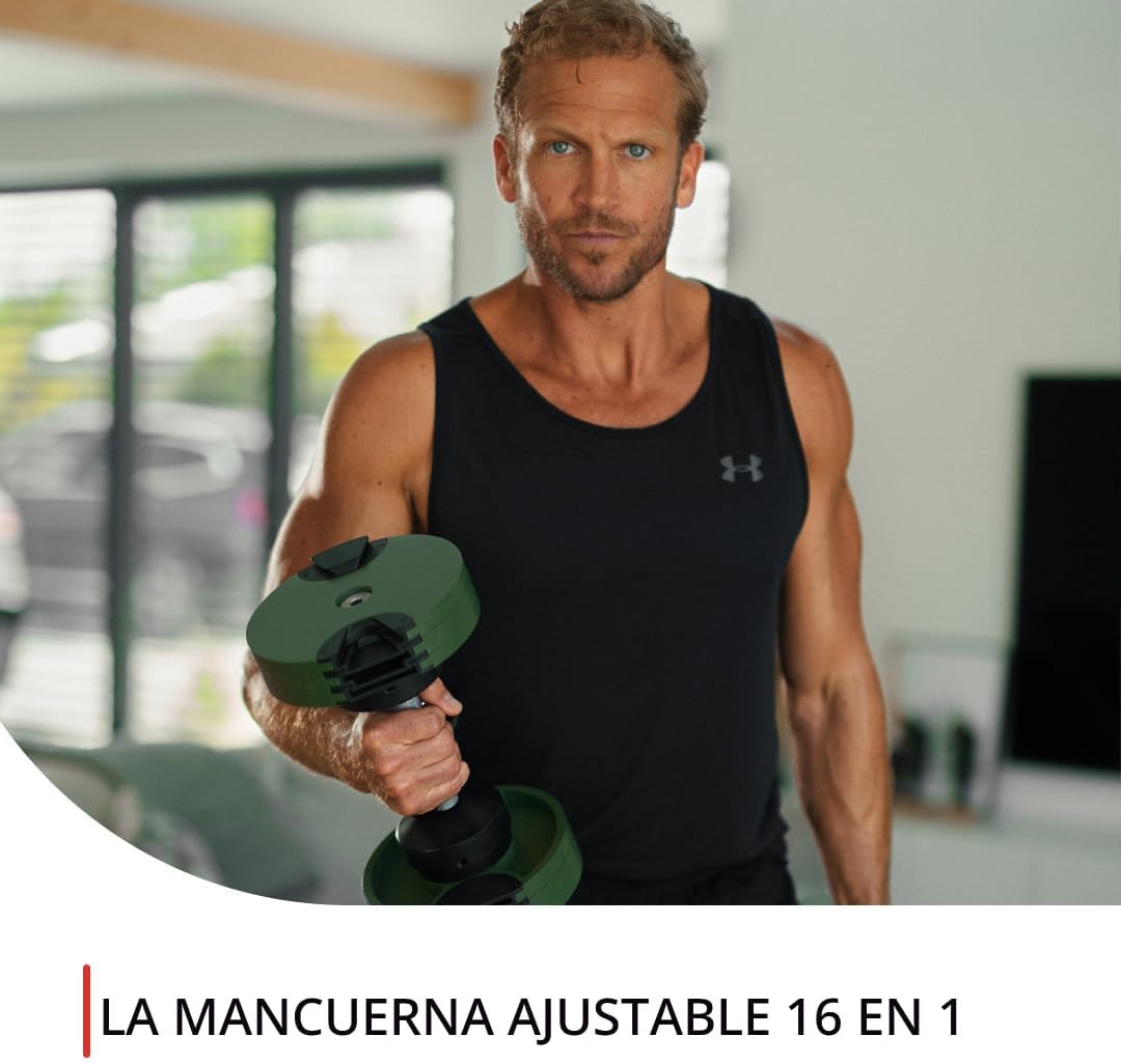 Nuobell - Mancuernas ajustables de 5-80 libras: Reemplazan 16 juegos, ideales para banco de pesas y prensa de gimnasio en casa