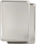 Juego de Bandejas para Hornear de Calidad Comercial, Bandeja de Horno de Aluminio Natural, Bandeja para Repostería a Prueba de Deformación Umite Chef, Bandejas para Galletas Grandes y Gruesas para Hornear, Asar (2 Pack, 18X13In)
