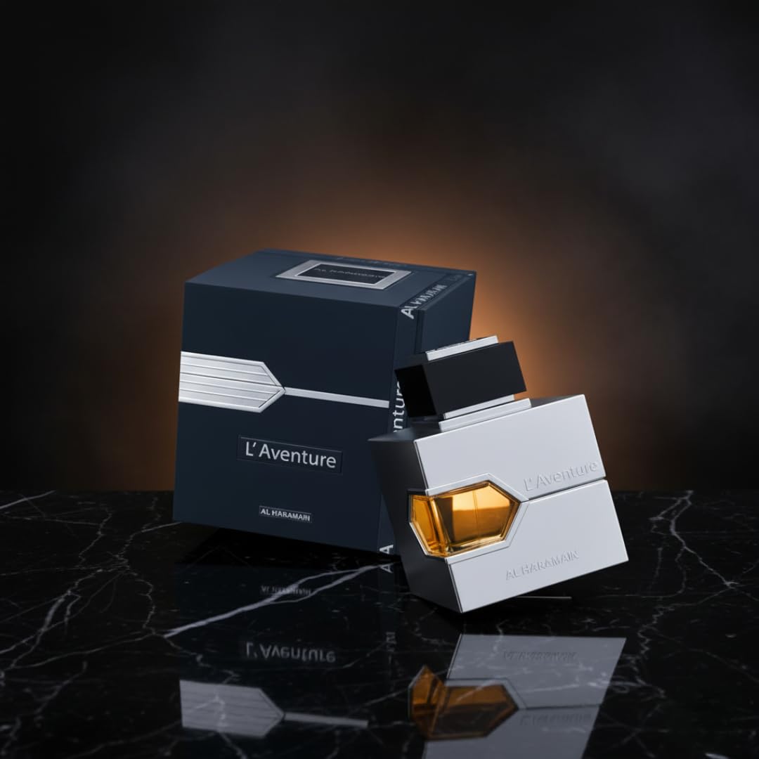 Al Haramain L'aventure Eau De Parfum Spray para Hombre, 3.33 Fl Oz