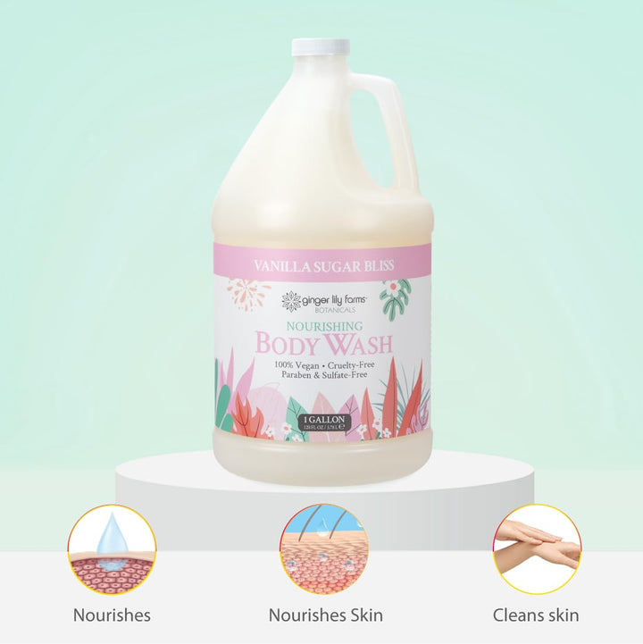 Ginger Lily Farms Botanicals - Jabón corporal nutritivo, 100% vegan...