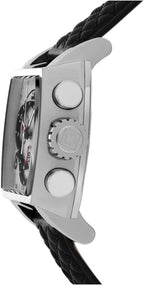 Invicta S1 Rally - Correa de cuero negro de cuarzo con pantalla analógica de acero inoxidable para hombre, reloj casual, 26 (Modelo: 27918, 27919, 27920)