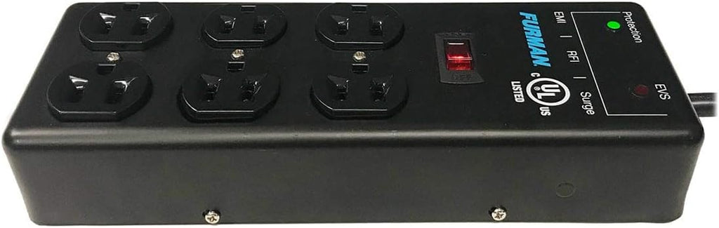 Furman SS-6B-PRO - Protector de sobretensiones de 6 tomas con EVS, 15 A
