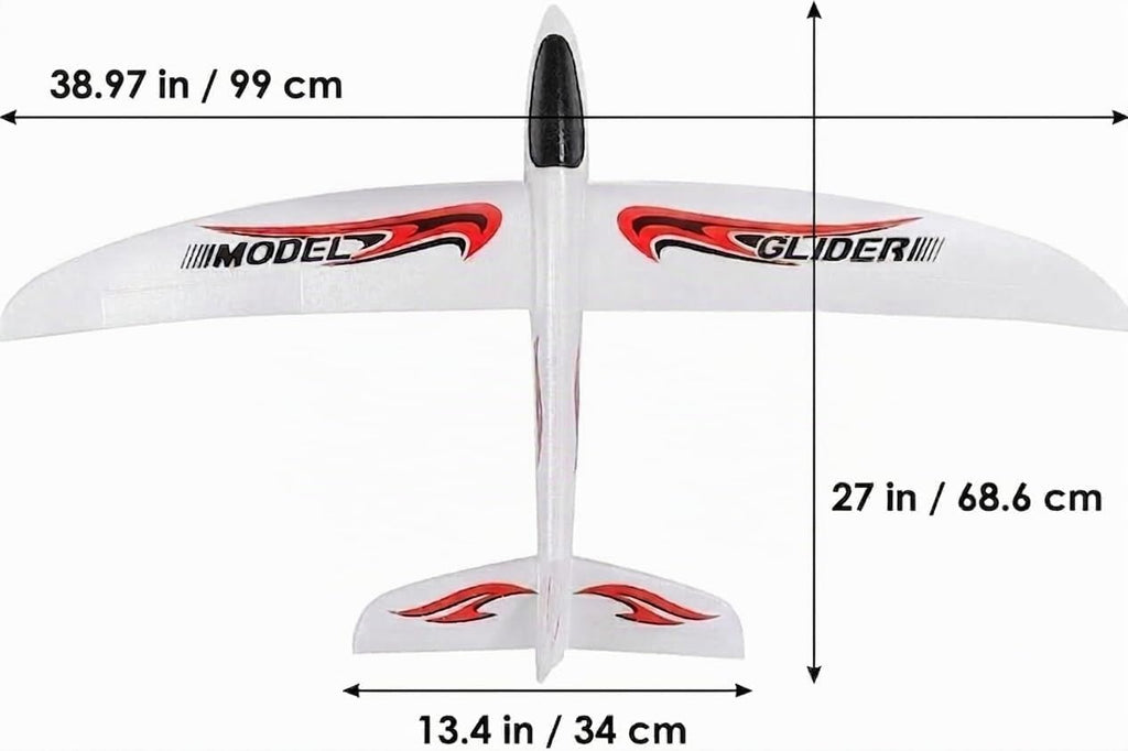 Alasum - 2 planeadores de avión de espuma, 39 pulgadas, 2 modos de vuelo