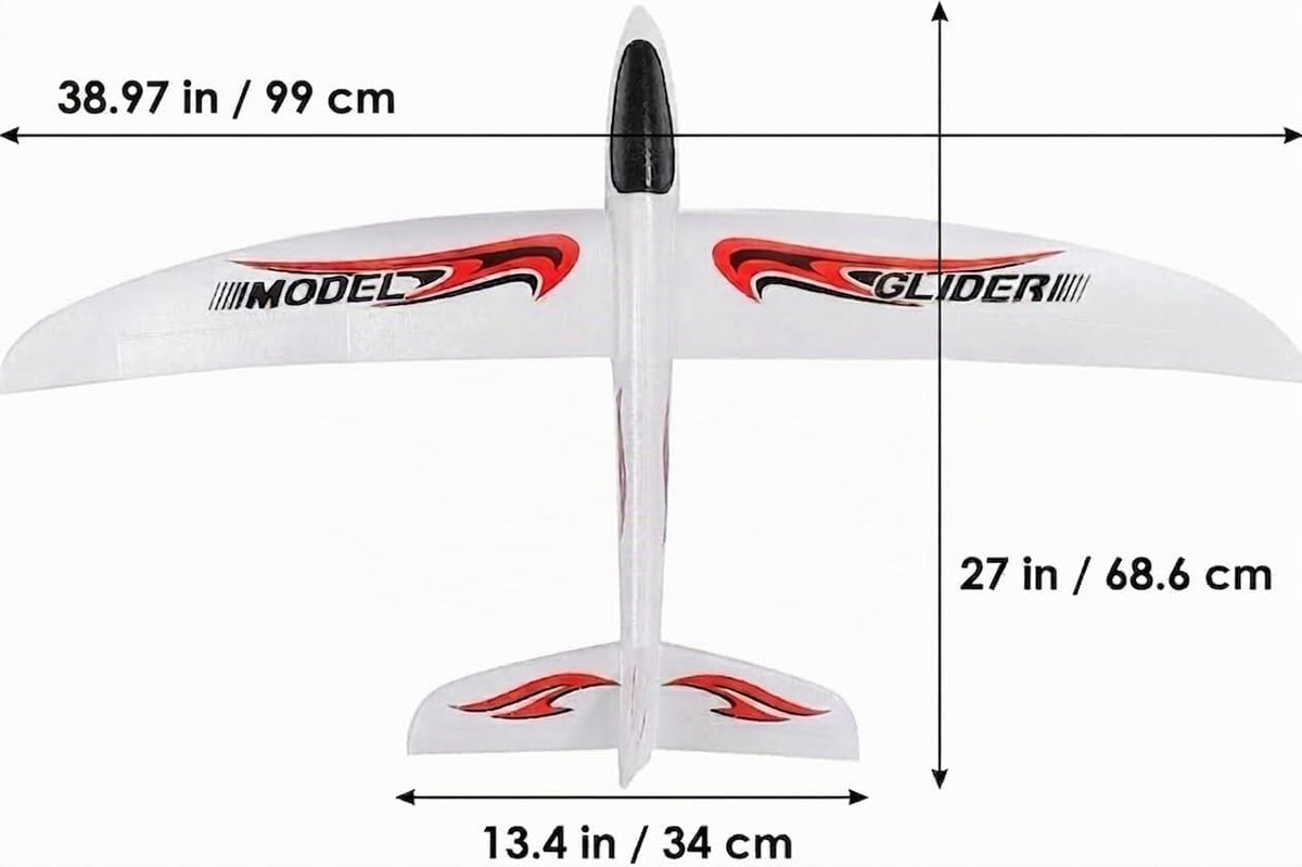 Alasum - 2 planeadores de avión de espuma, 39 pulgadas, 2 modos de vuelo
