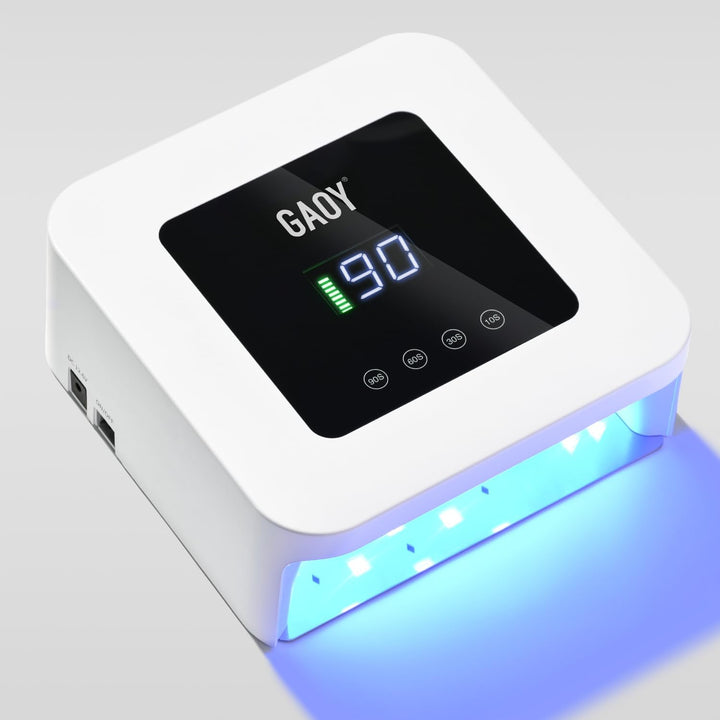 GAOY Lámpara de uñas LED UV inalámbrica para uñas de gel, luz UV re...