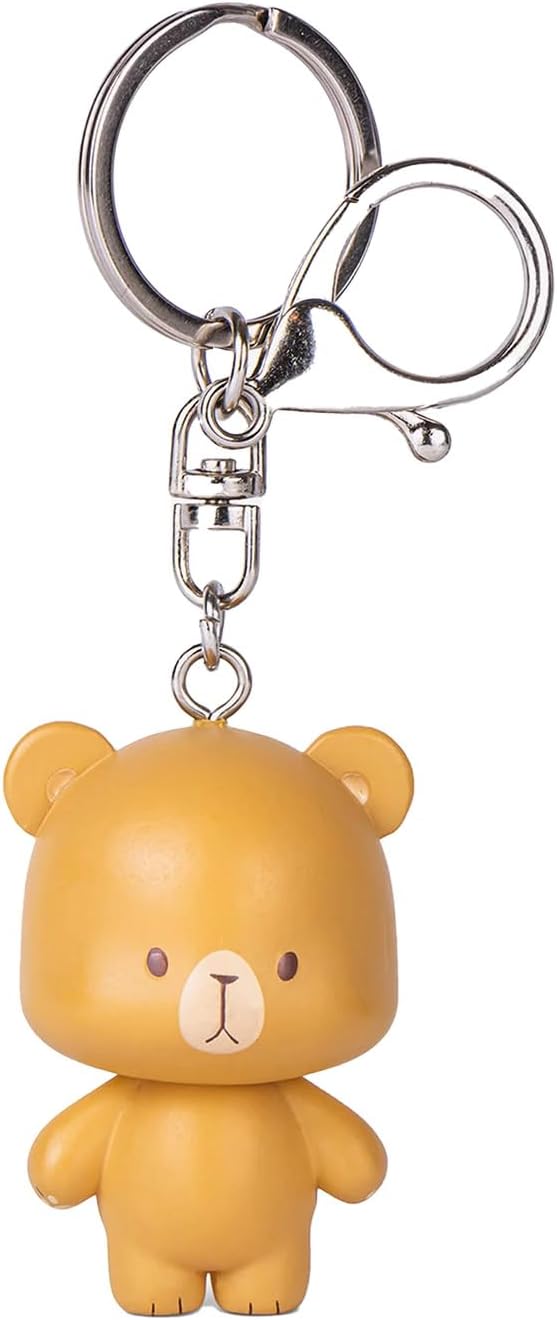 Llavero de figura 3D Milk Mocha – Lindo llavero de vinilo para bolsos, bolsos, bolsas y mochilas, llavero de metal