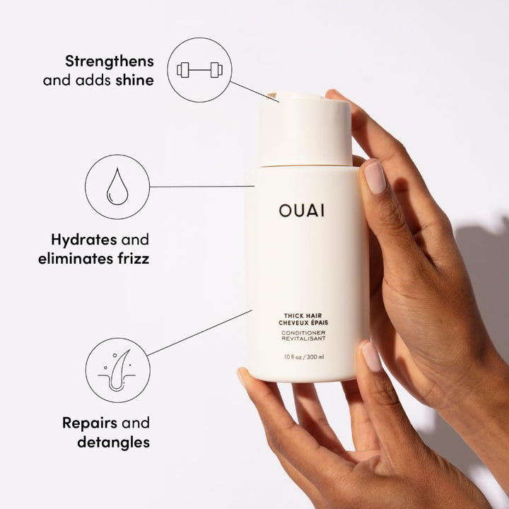 OUAI Juego de Champú y Acondicionador para Cabello Grueso, Tamaño d...