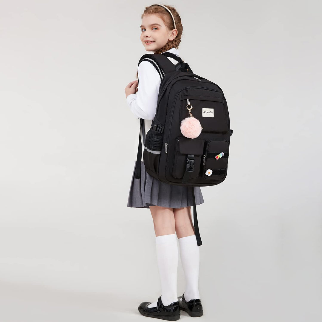 Mochila grande para estudiantes con laptop de abshoo para mujeres u...