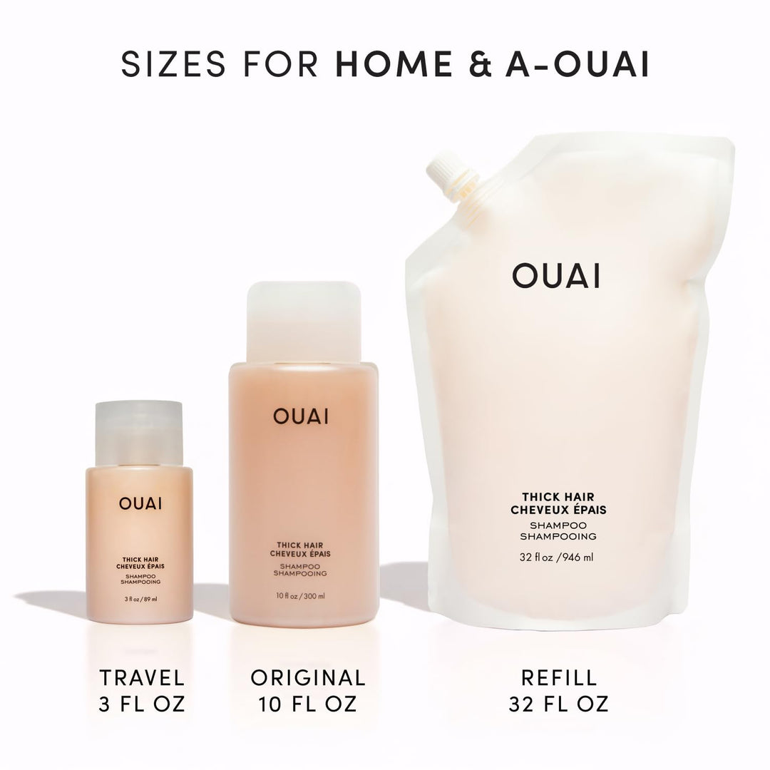 OUAI Champú Espeso de Recarga - Champú Hidratante con Queratina, Ra...