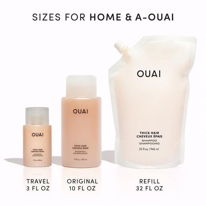 OUAI Champú Espeso de Recarga - Champú Hidratante con Queratina, Ra...