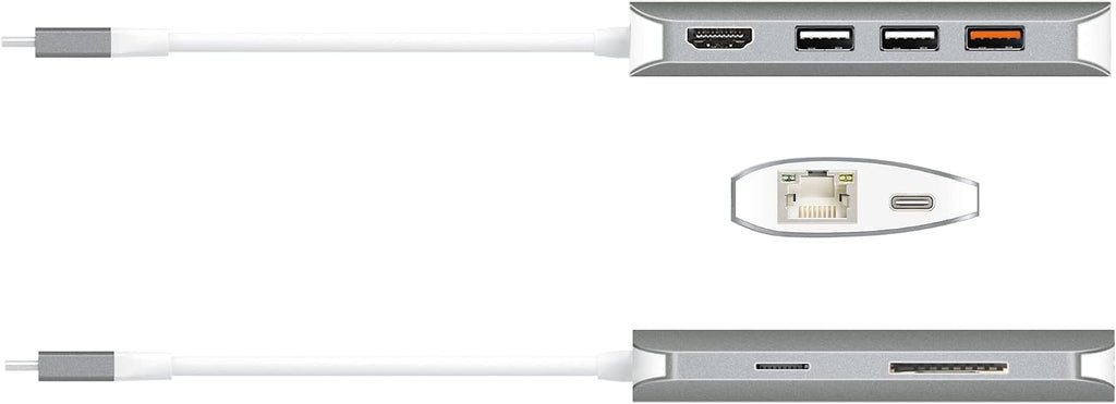 j5create Adaptador múltiple USB-C 9 en 1 HDMI/Ethernet/USB 3.1