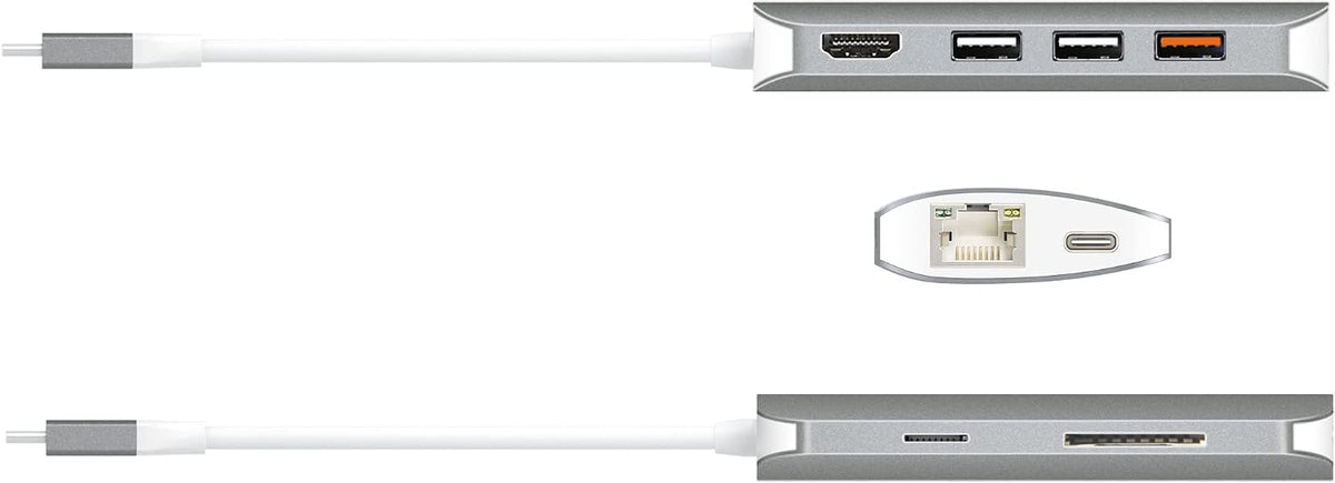 j5create Adaptador múltiple USB-C 9 en 1 HDMI/Ethernet/USB 3.1